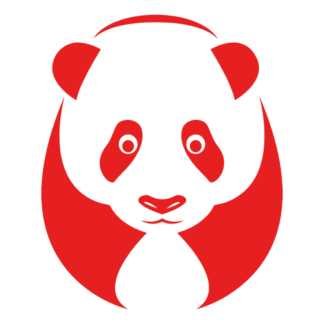 Big Panda Decal (Red)